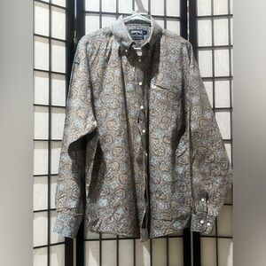 PANHANDLE SLIM, WESTERN PAISLEY SHIRT MEN SIZE XL